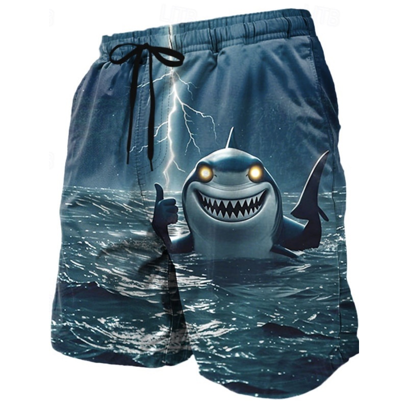 Trunks Board Surf - 3D Printed Cool Fish Shark Short