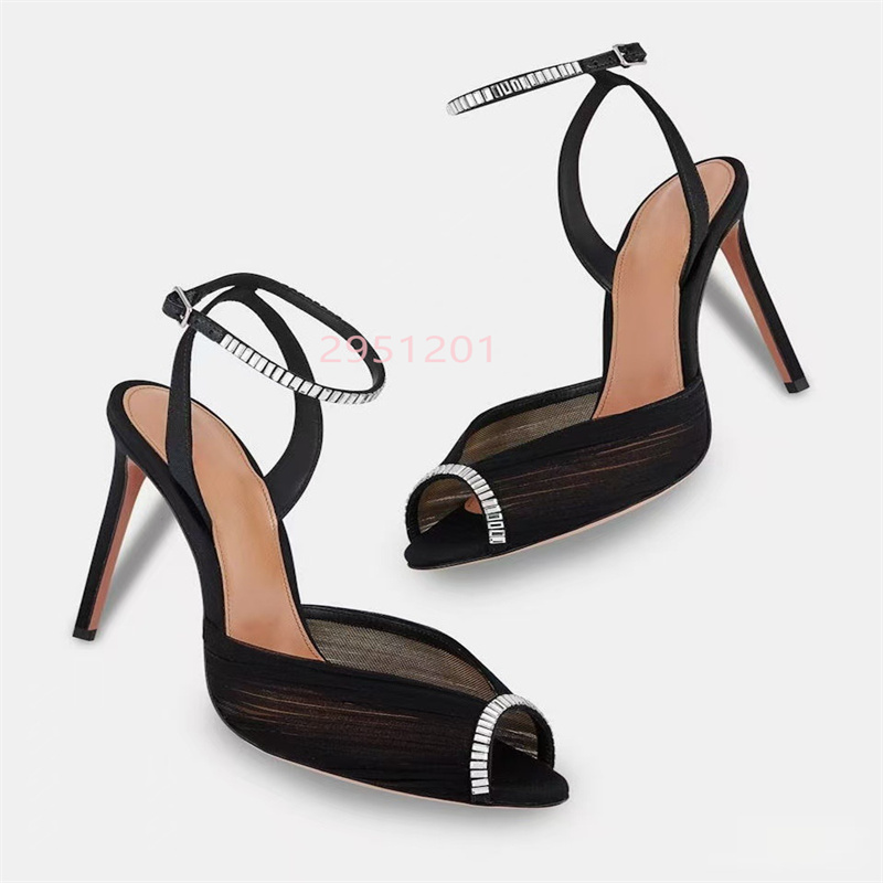 Casual Sandal Leather - Crystal V Pointed Toe Women White
