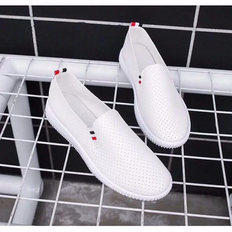Women Sneakers White Flats Cut - огляд і ціна Espadrille Slip On