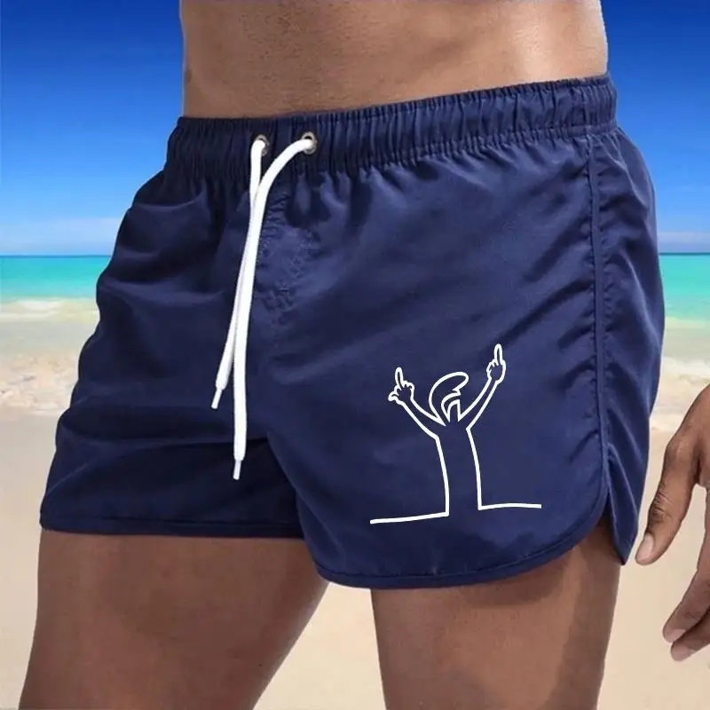 Mens Beach Shorts Print Casual - огляд і ціна Trunks Board Surf