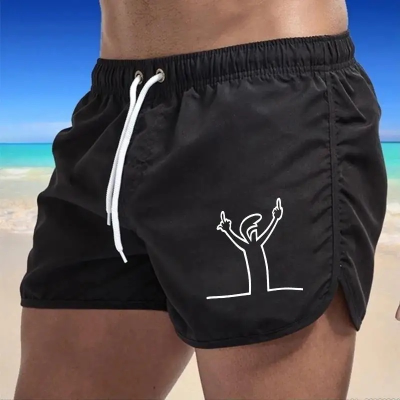 Mens Beach Shorts Print Casual - огляд і ціна Trunks Board Surf