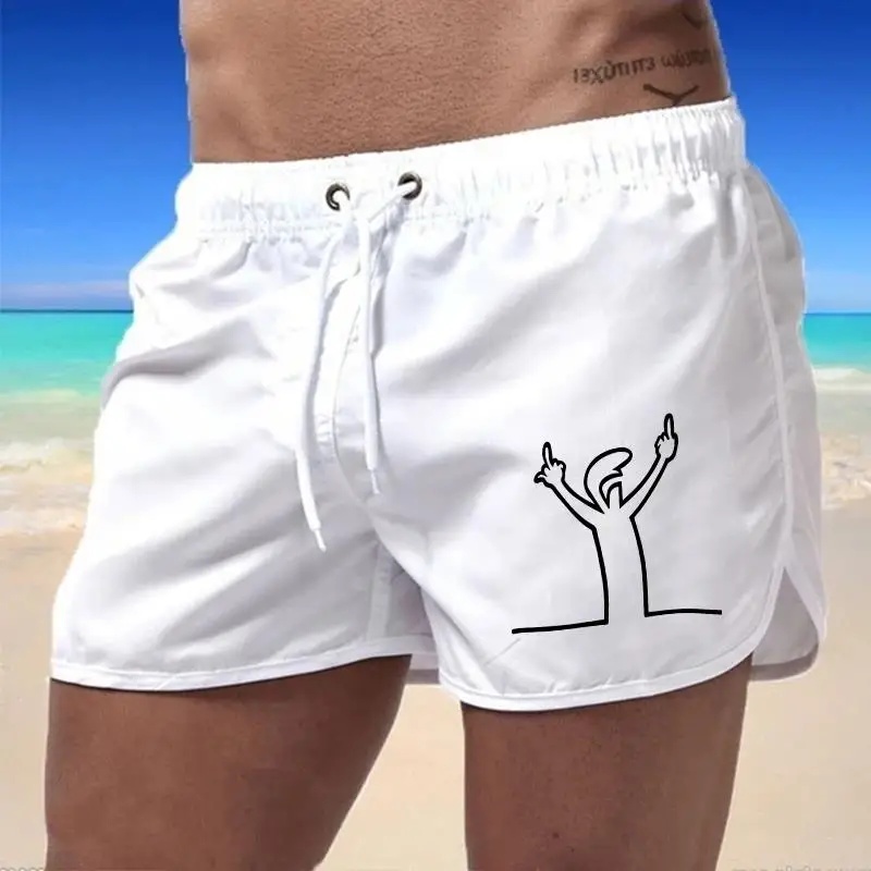 Mens Beach Shorts Print Casual - огляд і ціна Trunks Board Surf