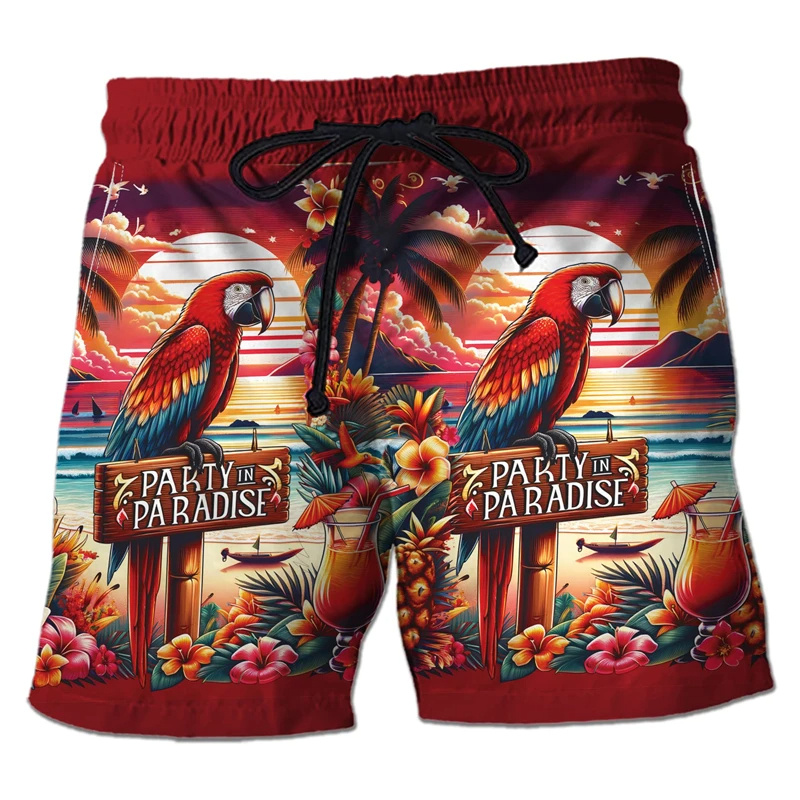 Parrot Toucan 3D Print Short P - огляд і ціна Trunks Board Surf