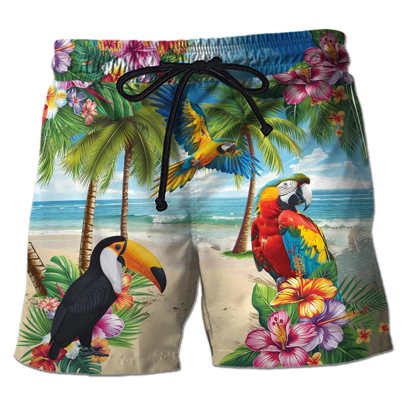 Parrot Toucan 3D Print Short P - огляд і ціна Trunks Board Surf