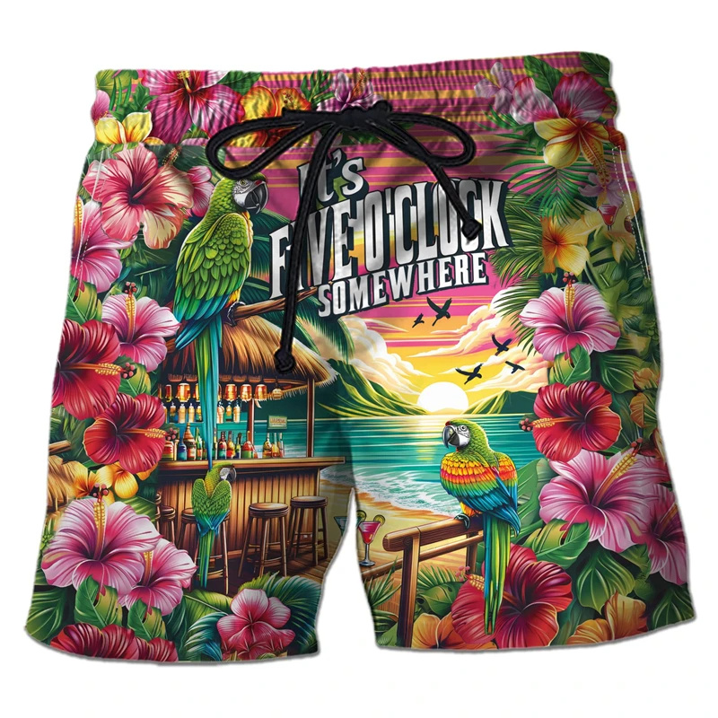 Parrot Toucan 3D Print Short P - огляд і ціна Trunks Board Surf