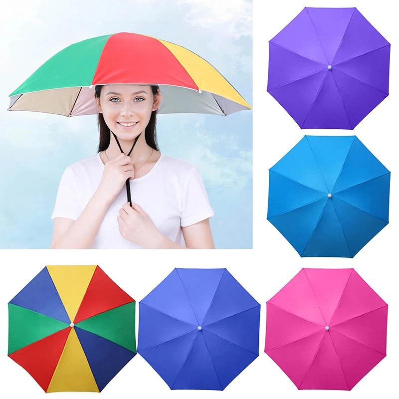 Hot! Head-mounted Umbrella Fol - огляд і ціна Bucket Hat Straw