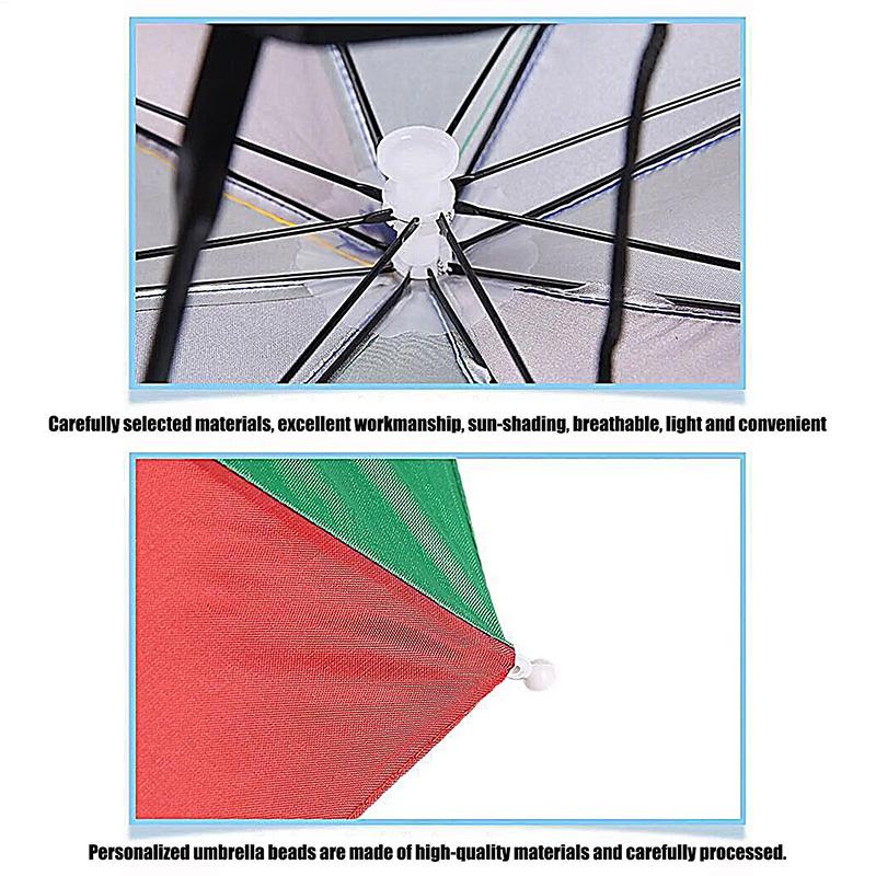 Hot! Head-mounted Umbrella Fol - огляд і ціна Bucket Hat Straw