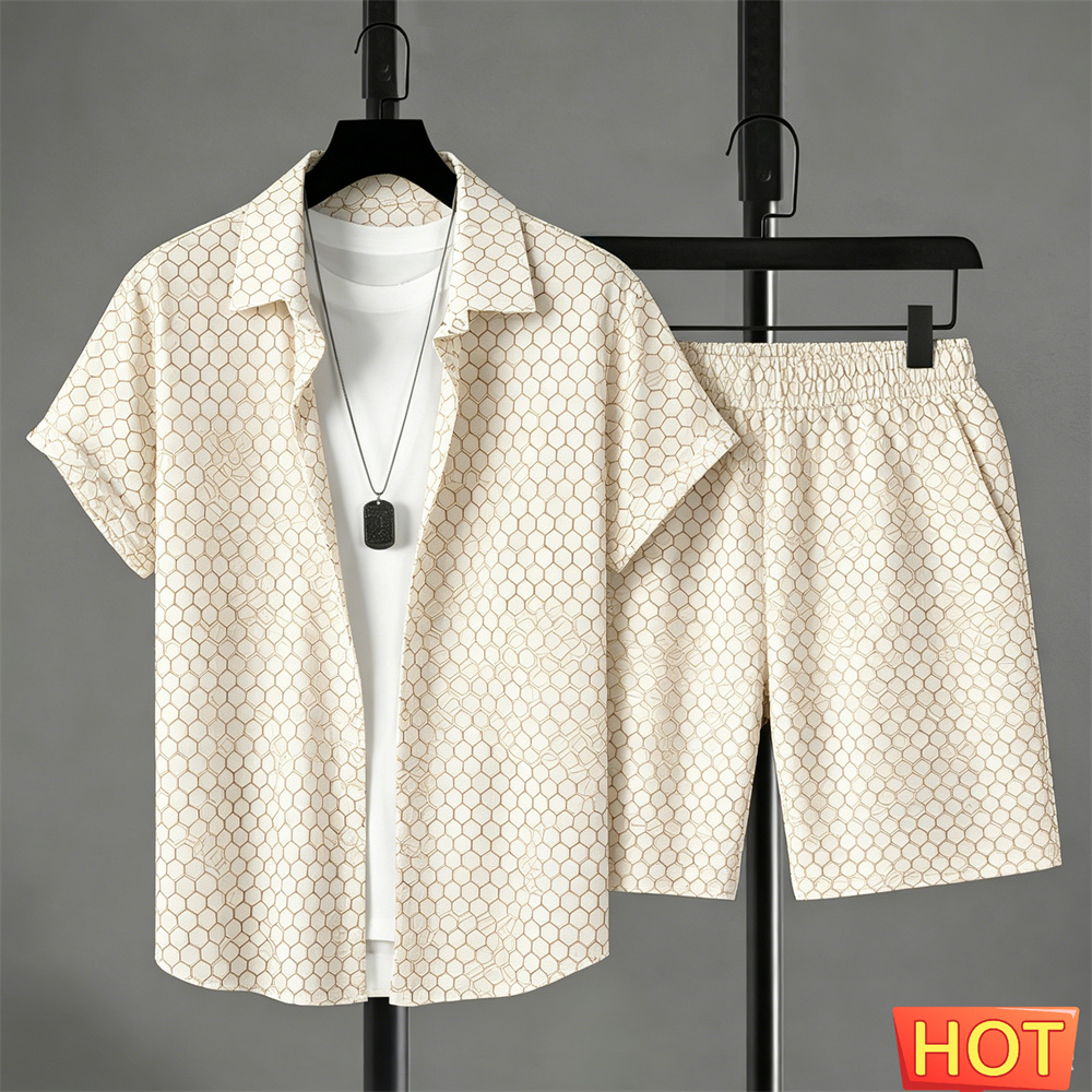 Summer Outfits Man Shirt Set G - огляд і ціна Shirt Camp Collar
