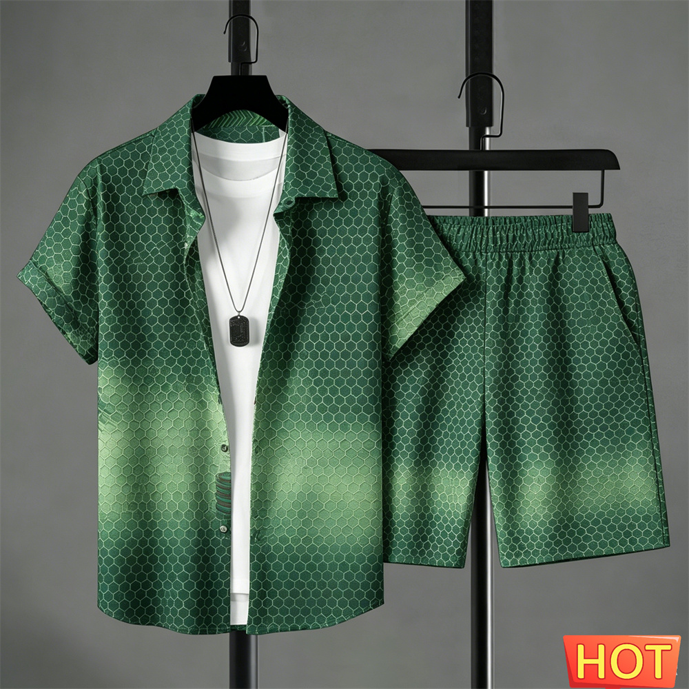 Summer Outfits Man Shirt Set G - огляд і ціна Shirt Camp Collar