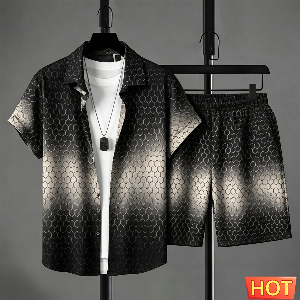 Summer Outfits Man Shirt Set G - огляд і ціна Shirt Camp Collar