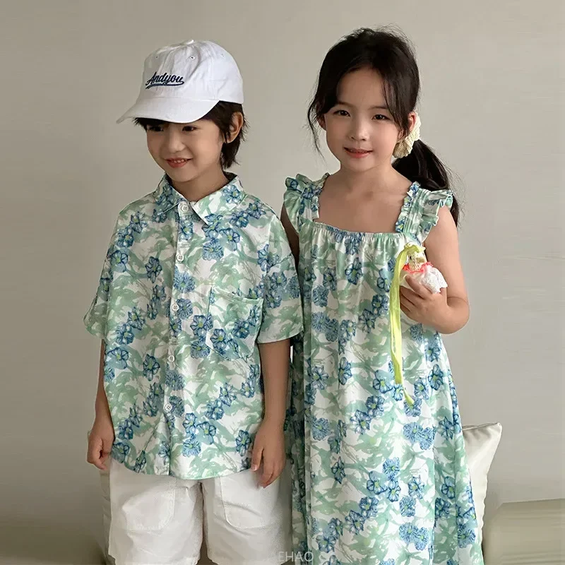 Look Boys Shirts Korean Childr - огляд і ціна Resort Shirt Floral