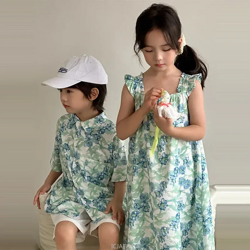 Look Boys Shirts Korean Childr - огляд і ціна Resort Shirt Floral