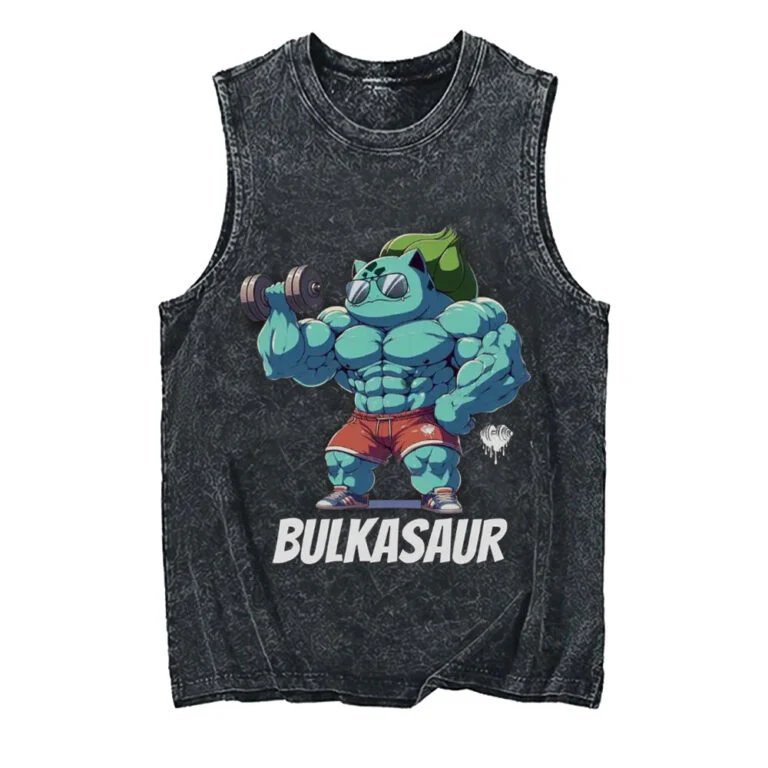 2026 Pokemon Pikachu Acid Wash - огляд і ціна Tank Top Muscle