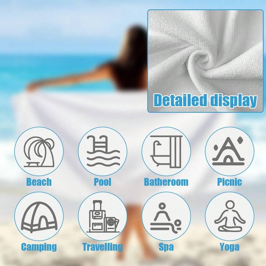 Super Absorbent Quick-Drying 2 - огляд і ціна Beach Towel Large