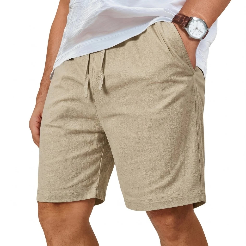 Oversized Cotton Linen Shorts  - огляд і ціна Short Linen Drawstring