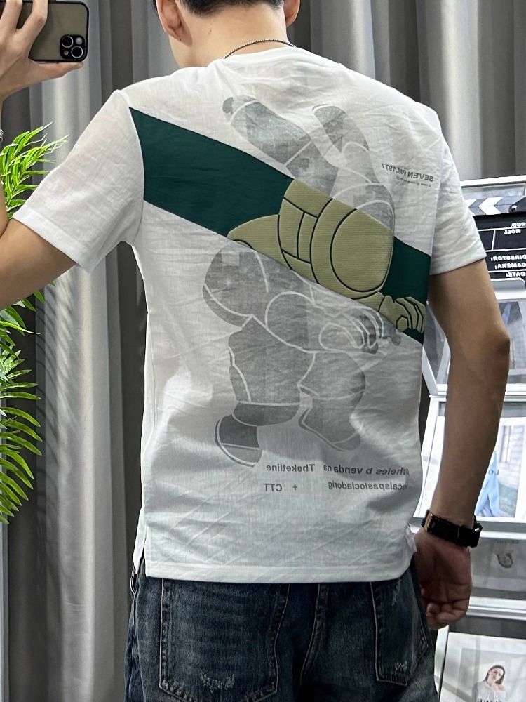 Male Tees Shirts White Linen T - огляд і ціна Short Linen Drawstring